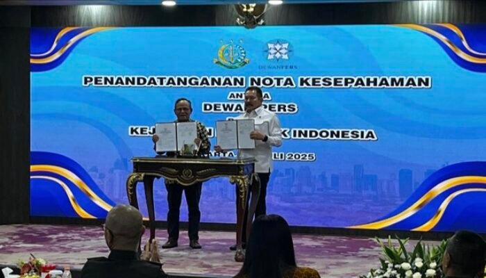 Kejagung dan Dewan Pers Teken MoU, Dukung Penegakan Hukum-Kemerdekaan Pers