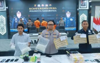 NARKOTIKA | Polresta Samarinda Bongkar Jaringan Narkoba Antarwilayah, Sita 2,7 Kilogram Sabu dari Lima Tersangka