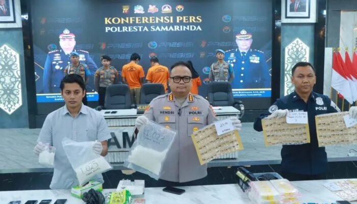 NARKOTIKA | Polresta Samarinda Bongkar Jaringan Narkoba Antarwilayah, Sita 2,7 Kilogram Sabu dari Lima Tersangka