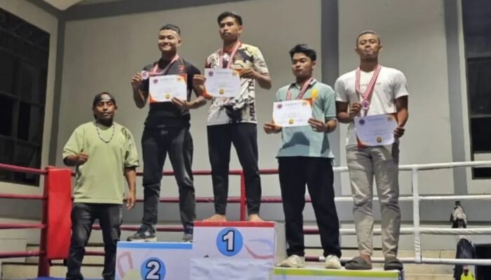 Personel Batalyon B Pelopor Sat Brimob Polda Kaltim Raih Juara Kedua di Ajang Praporprov Kickboxing